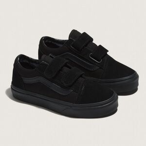 Vans Kids Black Velcro Sneakers
